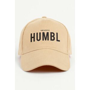 Kšiltovka Jockey, Barva Béžová, s Potiskem Humbl obraz