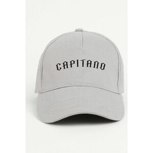 Kšiltovka Jockey, Barva Šedá, s Potiskem Capitano obraz