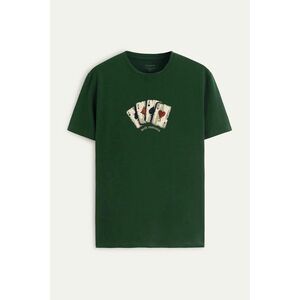 Tričko, Barva Zelená, s Potiskem Wild Cards obraz