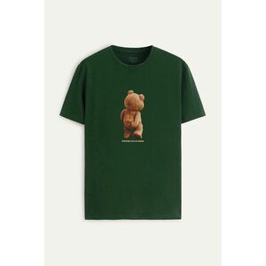 Tričko, Barva Zelená, s Potiskem Teddy's Opinion obraz