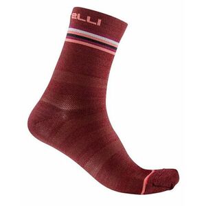 CASTELLI Cyklistické ponožky klasické - GO 15 LADY - bordó L-XL obraz