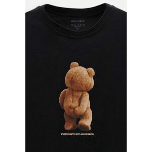 Tričko, Barva Černá, s Potiskem Teddy's Opinion obraz