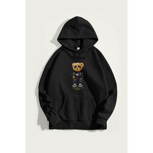 Mikina s Kapucí, Barva Černá, s Potiskem Goat Teddy obraz