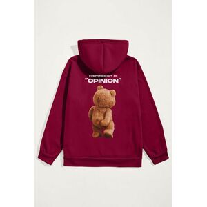 Mikina s Kapucí, Barva Bordó , s Potiskem Everyones Got An Opinion obraz