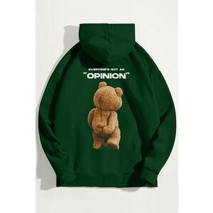 Mikina s Kapucí, Barva Zelená, s Potiskem Everyones Got An Opinion obraz