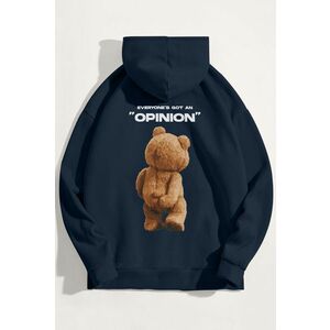 Mikina s Kapucí, Barva Modrá, s Potiskem Everyones Got An Opinion obraz