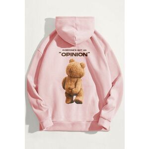 Mikina s Kapucí, Barva Růžová, s Potiskem Everyones Got An Opinion obraz