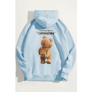 Mikina s Kapucí, Barva Nebesky Modrá , s Potiskem Everyones Got An Opinion obraz