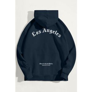 Mikina s Kapucí, Barva Modrá, s Potiskem LA Rules obraz