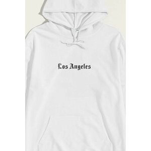 Mikina s Kapucí, Barva Bílá, s Potiskem LA Rules obraz