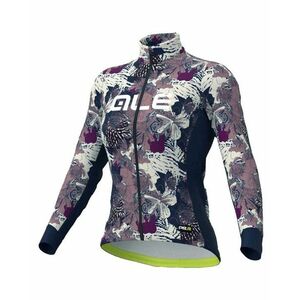 ALÉ Cyklistický dres s dlouhým rukávem zimní - AMAZZONIA LADY WNT - béžová/modrá XL obraz