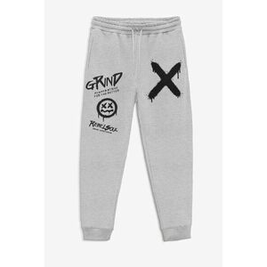 Tepláky Jogger , Barva Šedá, s Potiskem Rebel Soul obraz