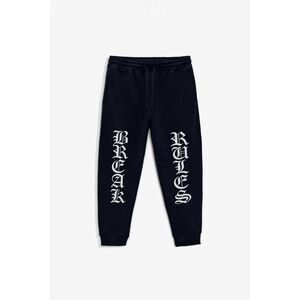 Tepláky Jogger , Barva Modrá, s Potiskem Break Rules obraz