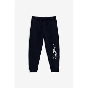 Tepláky Jogger , Barva Modrá, s Potiskem Self Made Man obraz