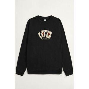 Mikina, Barva Černá, s Potiskem Wild Cards obraz