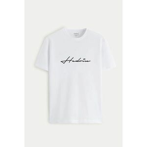 Tričko, Barva Bílá, s Potiskem Hedrix Calligraphy obraz