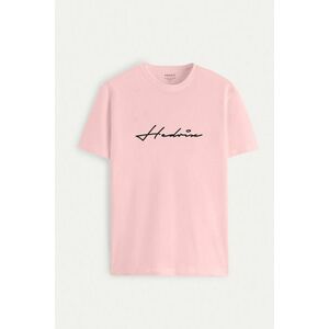 Tričko, Barva Růžová, s Potiskem Hedrix Calligraphy obraz