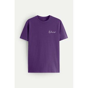 Tričko, Barva Fialová , s Potiskem Hedrix Handwriting obraz