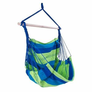 Sportago Playa závěsné houpací křeslo, do 120 kg, zelená/modrá obraz