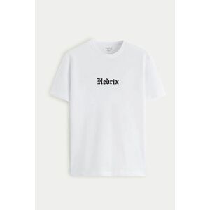 Tričko, Barva Bílá, s Potiskem Hedrix Retro obraz