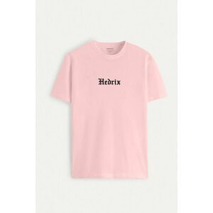Tričko, Barva Růžová, s Potiskem Hedrix Retro obraz