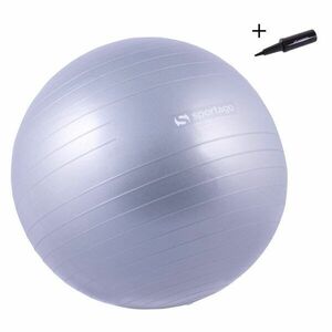Gymnastický míč Sportago Anti-Burst 75 cm, včetně pumpičky - stříbrná obraz