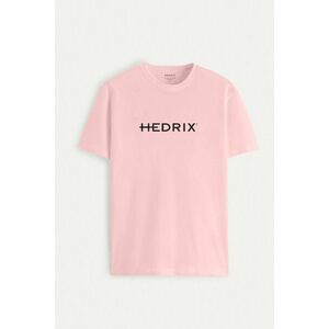 Tričko, Barva Růžová, s Potiskem Hedrix Logo obraz