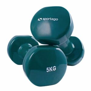 Vinylové činky Sportago Kirby 2x5kg, zelená obraz