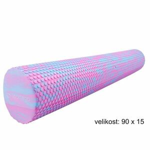 Yoga válec Sportago Seymour, modro-růžový - 90x15 cm obraz