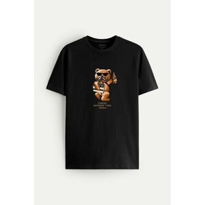 Tričko, Barva Černá, s Potiskem Cheers Teddy obraz