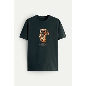 Tričko, Barva Železitě Šedá, s Potiskem Cheers Teddy obraz