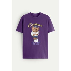 Tričko, Barva Fialová , s Potiskem Tennis Teddy obraz