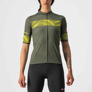 CASTELLI Cyklistický dres s krátkým rukávem - FENICE LADY - zelená/žlutá M obraz