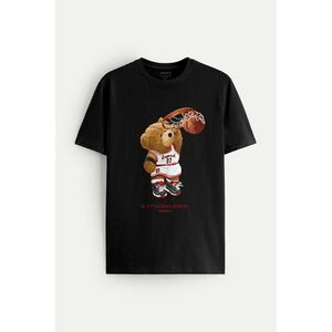 Tričko, Barva Černá, s Potiskem Dunking Teddy obraz