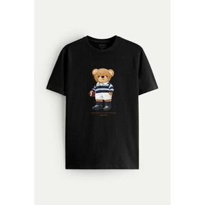 Tričko, Barva Černá, s Potiskem Rugby Teddy obraz
