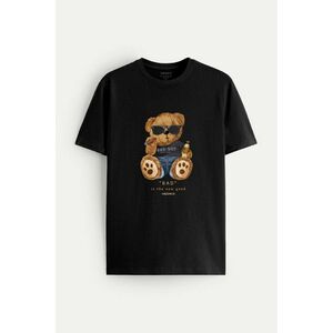 Tričko, Barva Černá, s Potiskem Bad Boy Teddy obraz