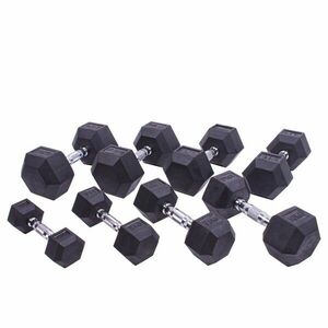 Sada jednoručních činek Sportago Hexagon - 2, 5 + 5 + 7, 5 + 10 + 12, 5 + 15 + 17, 5 + 20 kg obraz