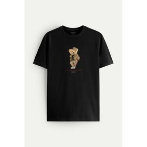 Tričko, Barva Černá, s Potiskem Rich Teddy obraz