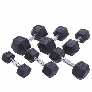 Sada jednoručních činek Sportago Hexagon - 2, 5 + 5 + 7, 5 + 10 + 12, 5 + 15 kg obraz