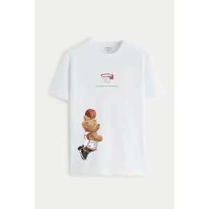 Tričko, Barva Bílá, s Potiskem Champion Mindset Teddy obraz