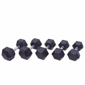 Sada jednoručních činek Sportago Hexagon - 10 + 12, 5 + 15 + 17, 5 + 20 kg obraz