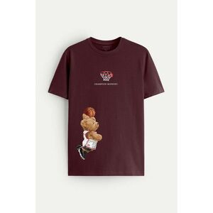 Tričko, Barva Bordó , s Potiskem Champion Mindset Teddy obraz