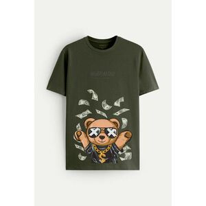 Tričko, Barva Khaki, s Potiskem Moneymaker Teddy obraz