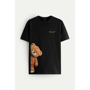 Tričko, Barva Černá, s Potiskem Kind Teddy obraz