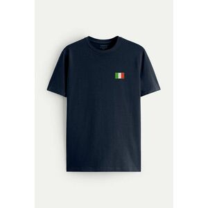 Tričko, Barva Modrá, s Potiskem Italy Flag obraz
