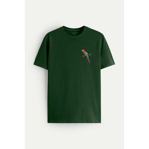 Tričko, Barva Zelená, s Potiskem Jungle Parrot obraz
