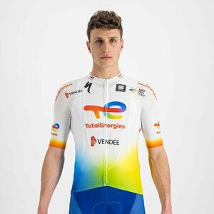 SPORTFUL Cyklistický dres s krátkým rukávem - TOTAL ENERGIES 2022 - bílá/žlutá/oranžová/modrá 2XL obraz
