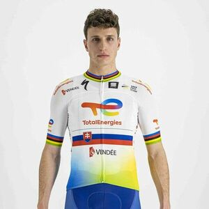 SPORTFUL Cyklistický dres s krátkým rukávem - TOTAL ENERGIES 2022 - modrá/bílá/oranžová/žlutá 3XL obraz