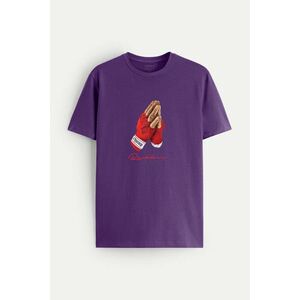 Tričko, Barva Fialová , s Potiskem Champion Fighter obraz