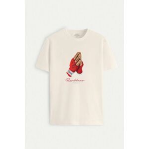 Tričko, Barva Ekru, s Potiskem Champion Fighter obraz